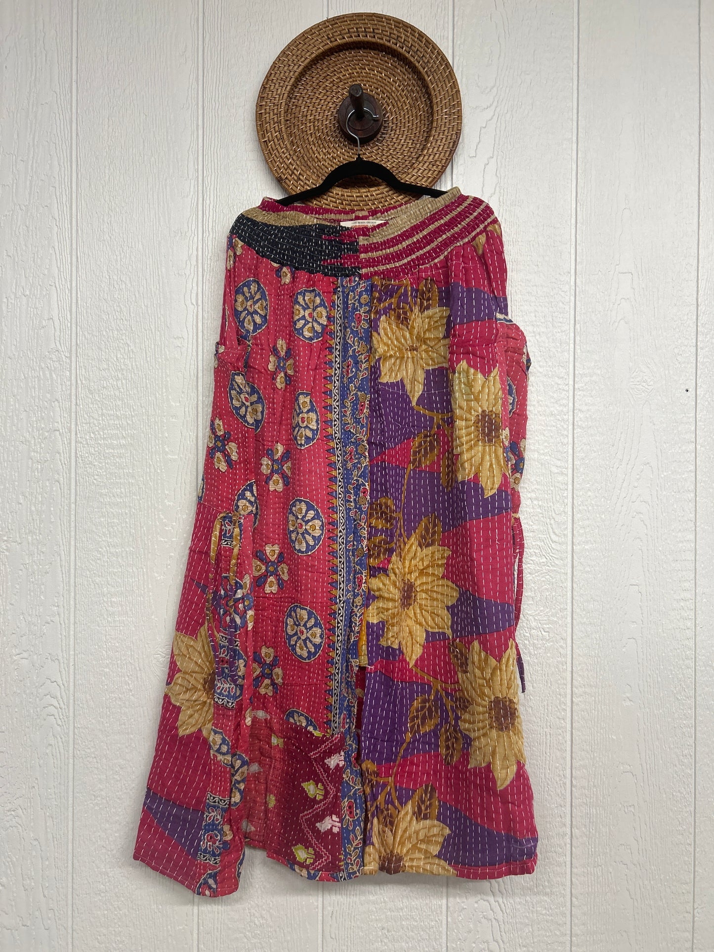 Pareo Kantha Butterfly Cargo Skirt 0426 151
