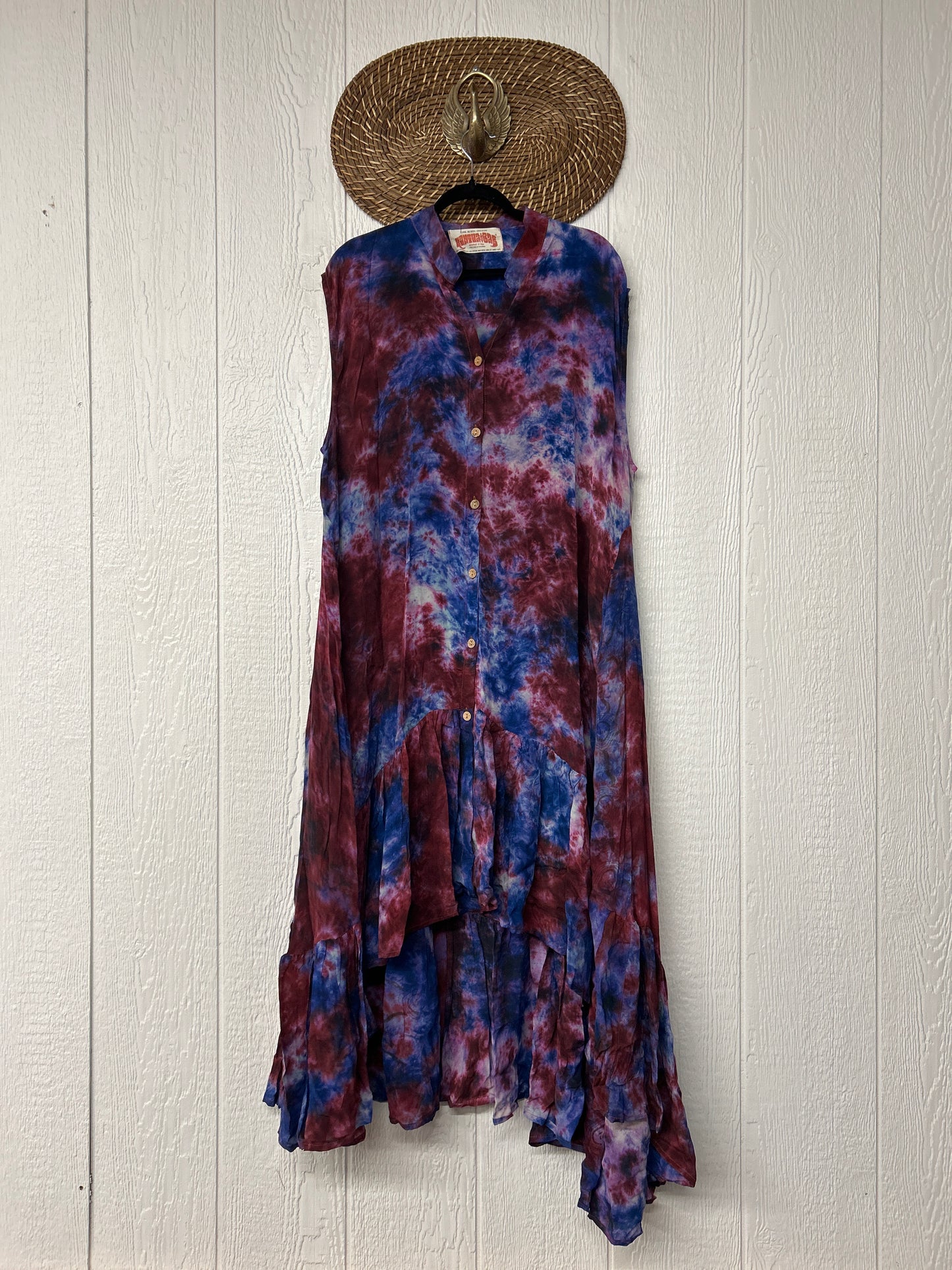 Crepe Sari Summer Dahlia Duster 0726 022