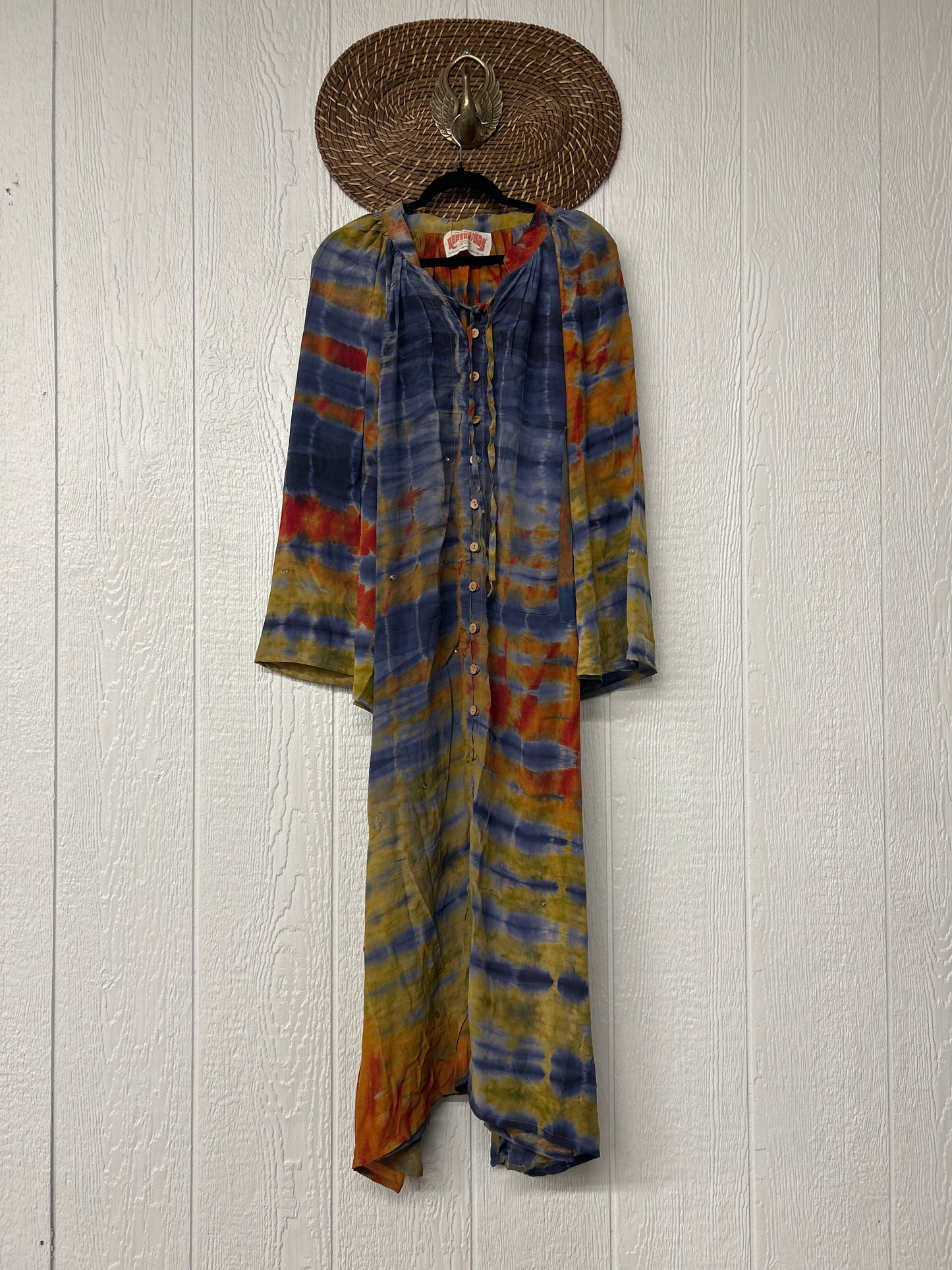 Crepe Sari Woodstock Duster Dress 0226 083