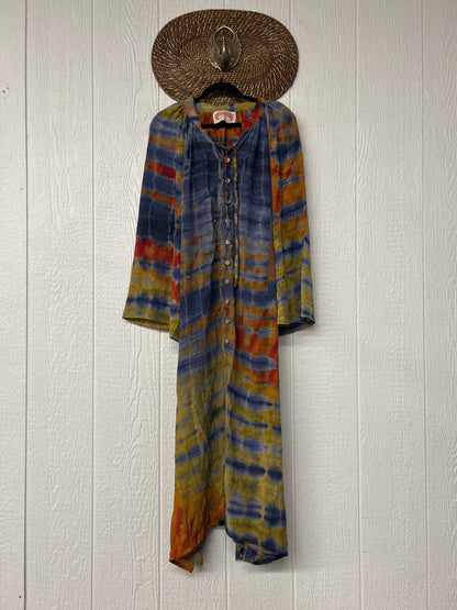 Crepe Sari Woodstock Duster Dress 0226 083