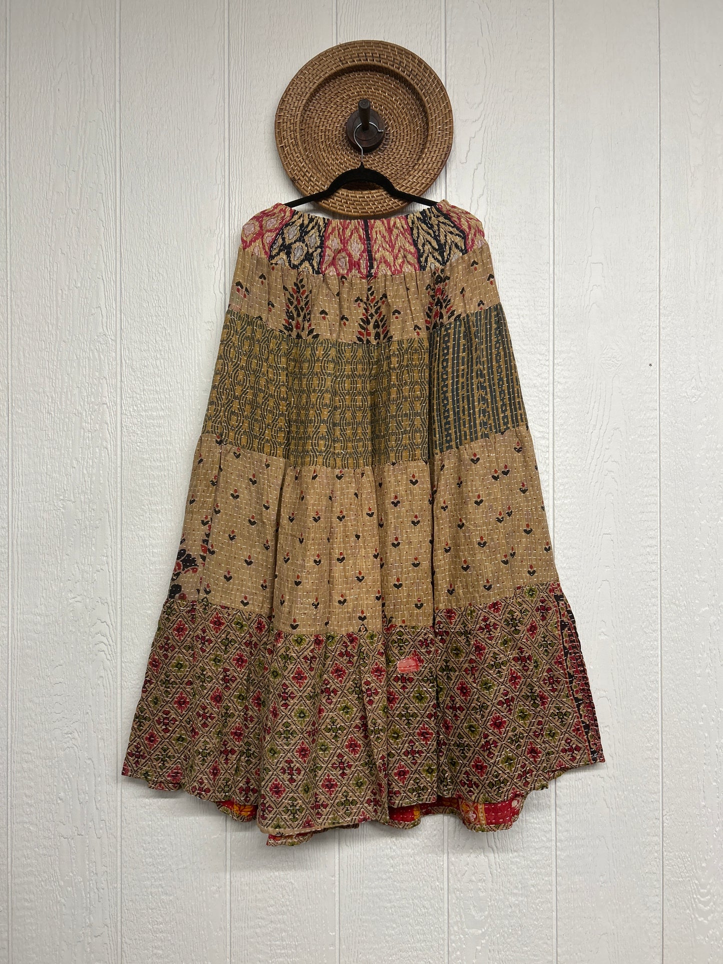 Pareo Kantha Lotus Maxi Skirt 0826 040