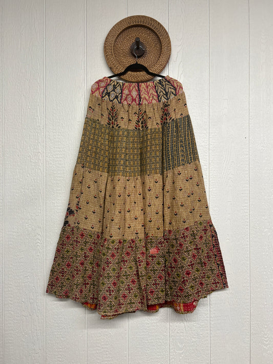 Pareo Kantha Lotus Maxi Skirt 0826 040