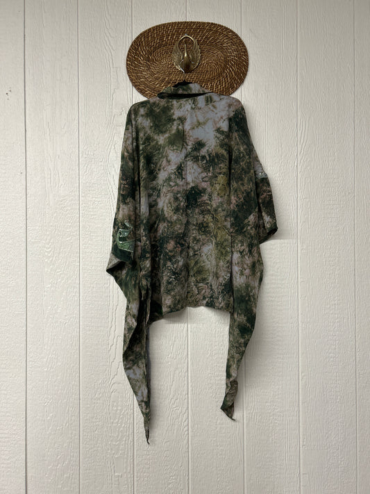 Crepe Sari Summer Nirvana Button Down 0626 147