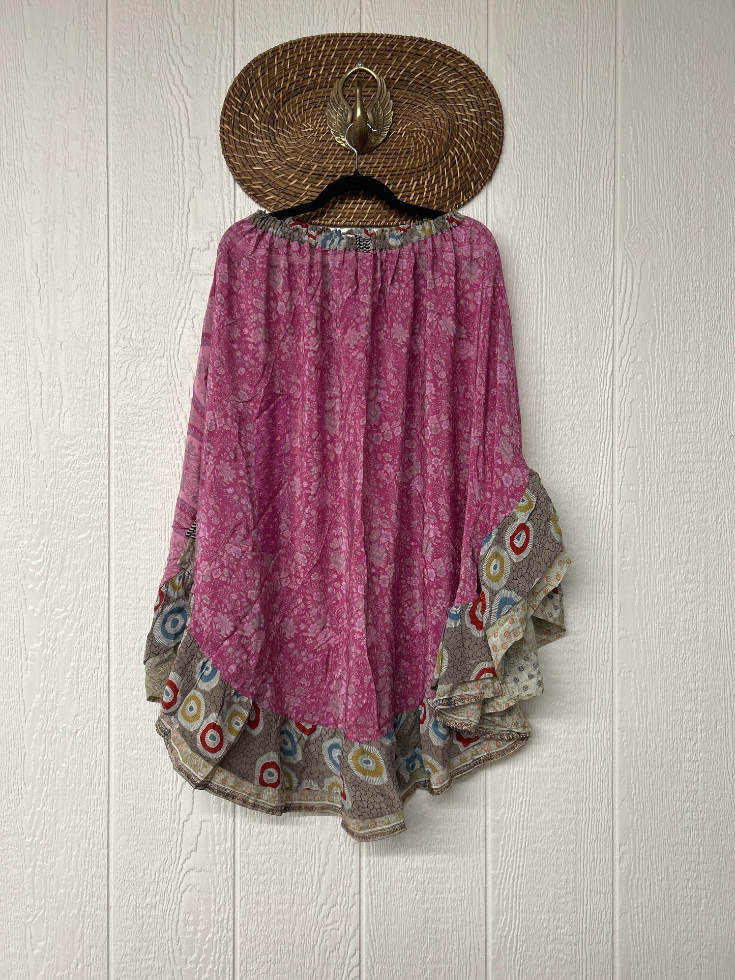 Crepe Wild Rose Skirt 1025 024