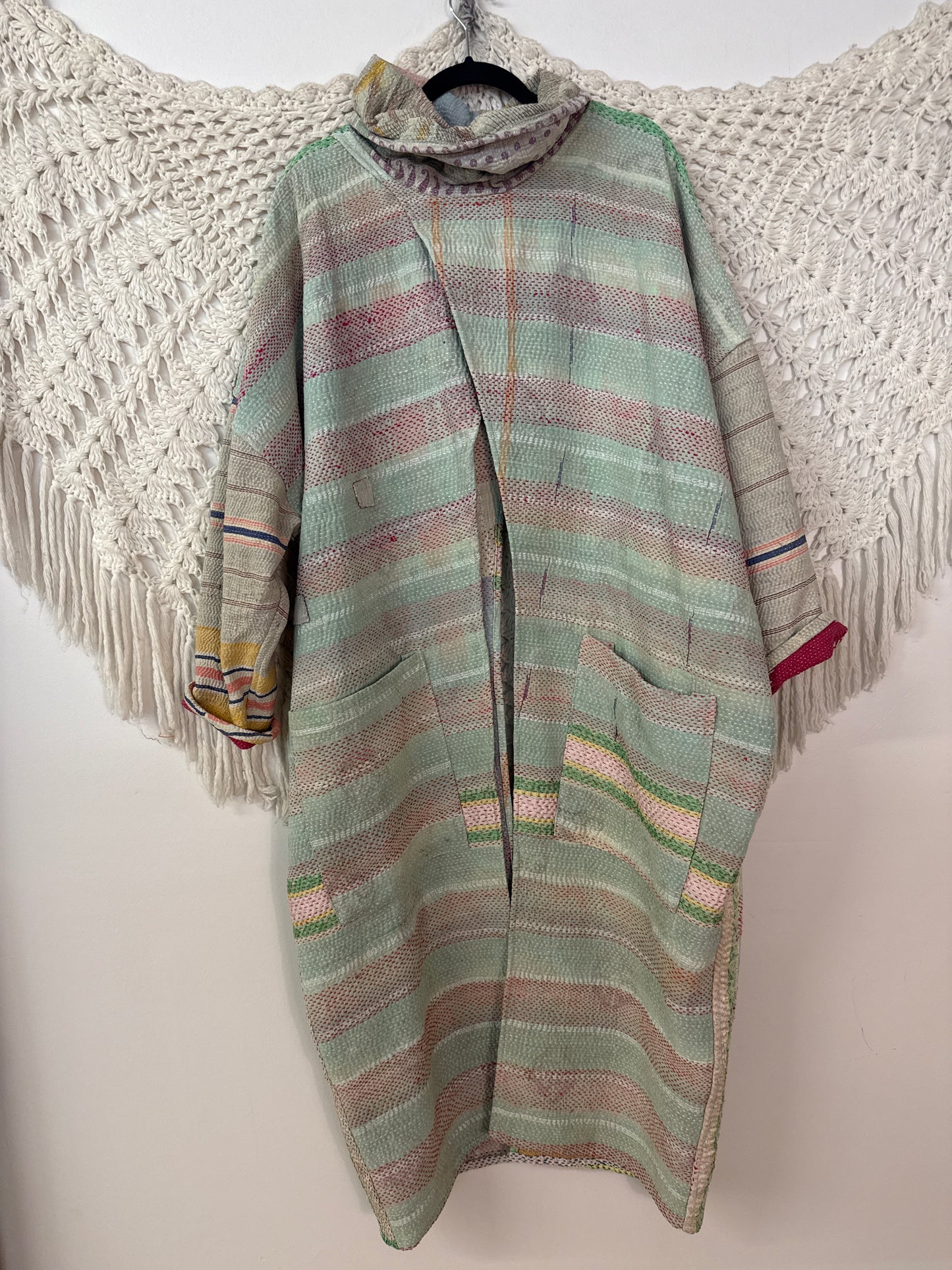 Fine Kantha Cowl Split Pullover L0626 001