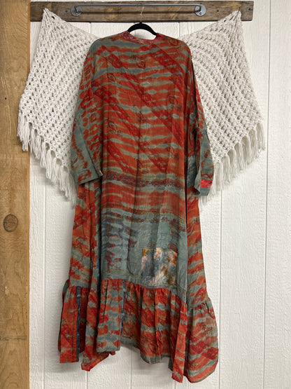 Crepe Sari Dahlia Duster Dress 0326 033
