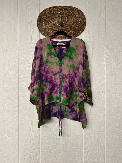 Crepe Sari Hi Lo Butterfly Top 0726 192