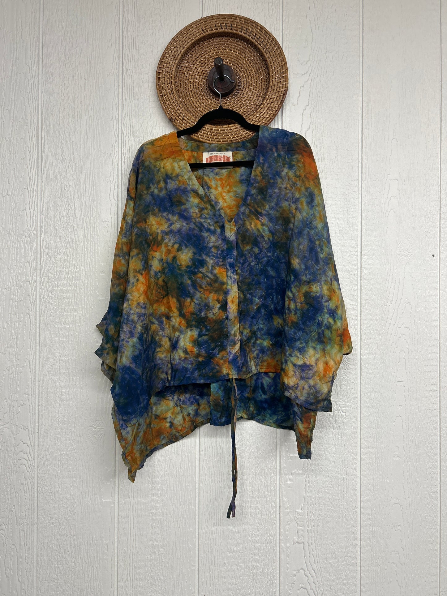 Crepe Sari Hi Lo Butterfly Top 0726 072