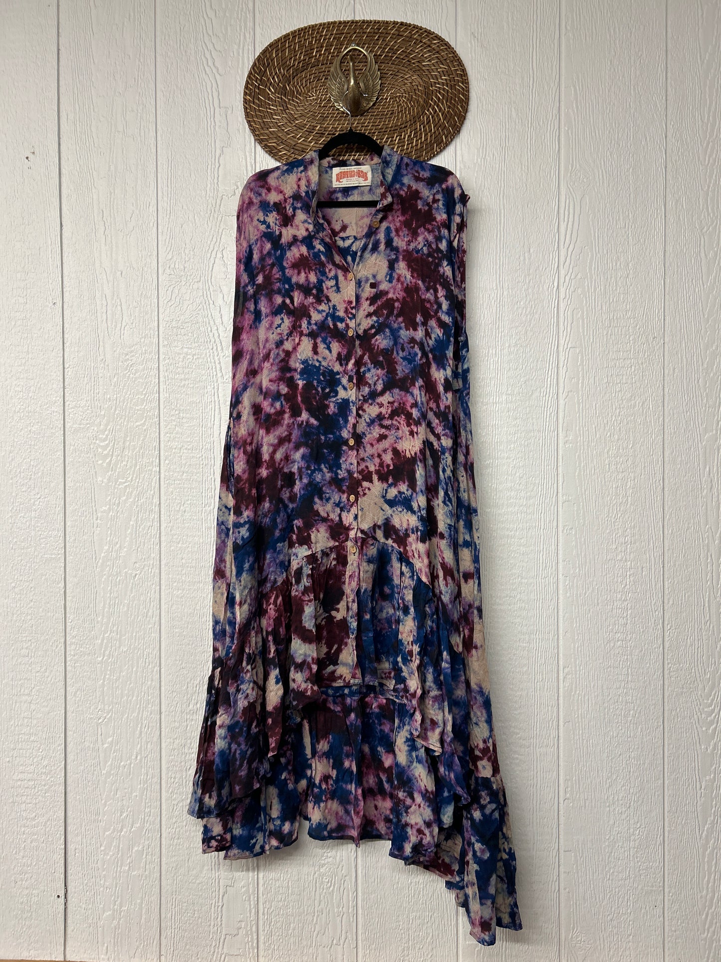 Crepe Sari Summer Dahlia Duster 0726 125