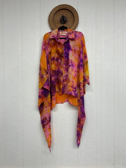 Crepe Sari Summer Nirvana Button Down 0626 101