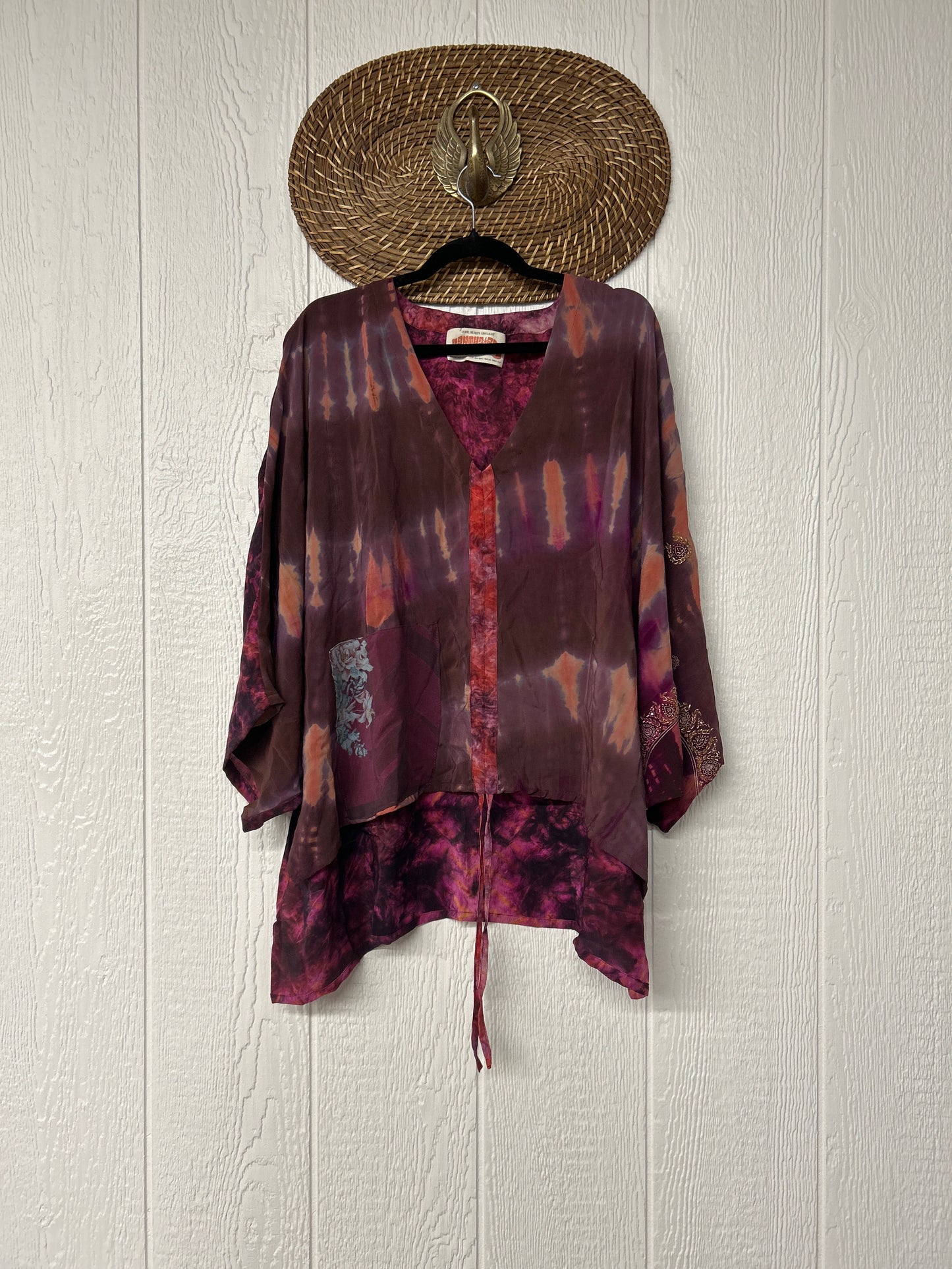 Crepe Sari Hi Lo Butterfly Top 0726 185