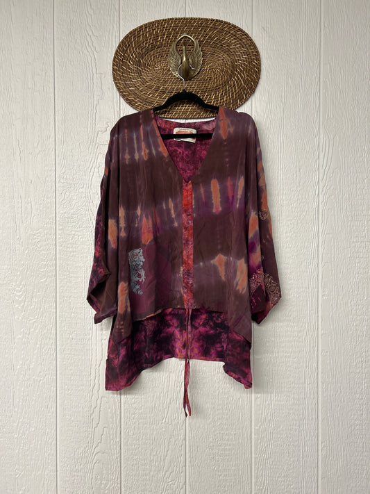 Crepe Sari Hi Lo Butterfly Top 0726 185
