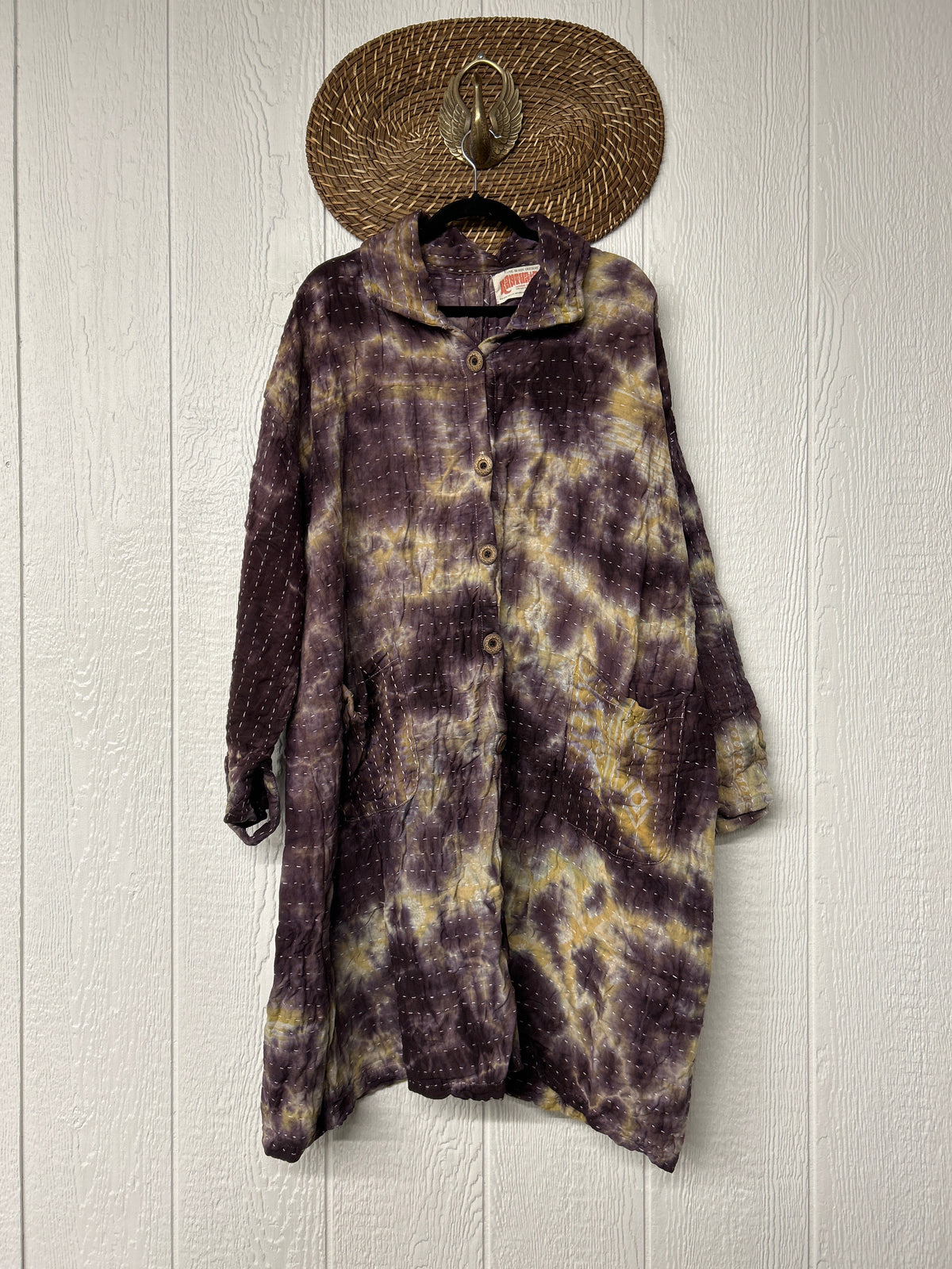 Aura Edit Koverlet Button Down Trench Coat 1026 004