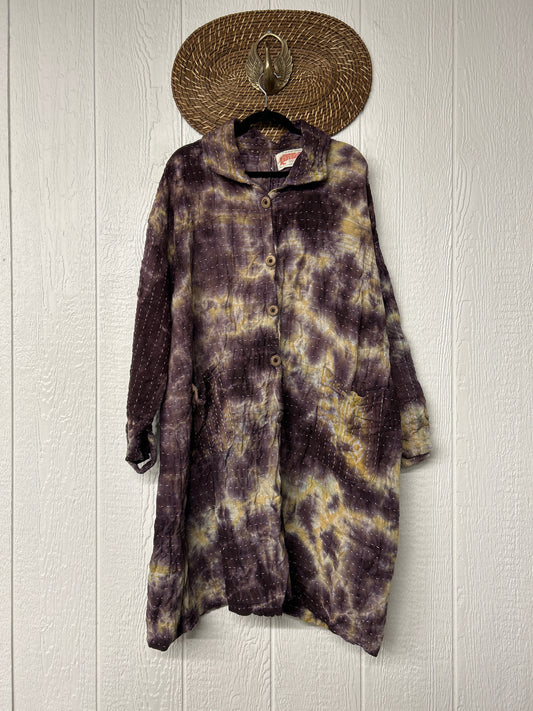 Aura Edit Koverlet Button Down Trench Coat 1026 004