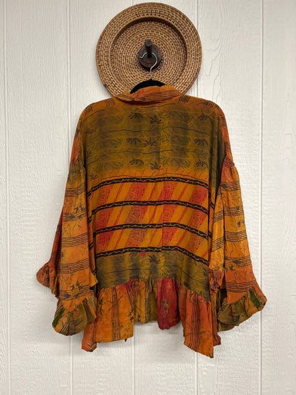 Crepe Sari Wild Rose Top 1225 042