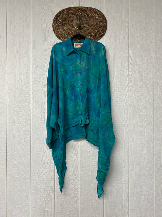 Crepe Sari Nirvana Button Down 1125 145