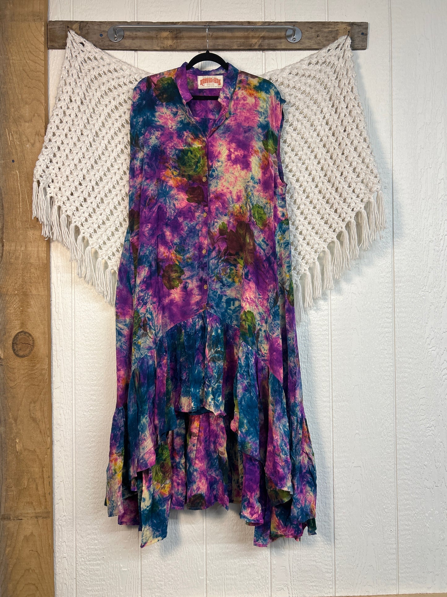 Crepe Sari Summer Dahlia Duster 0726 168