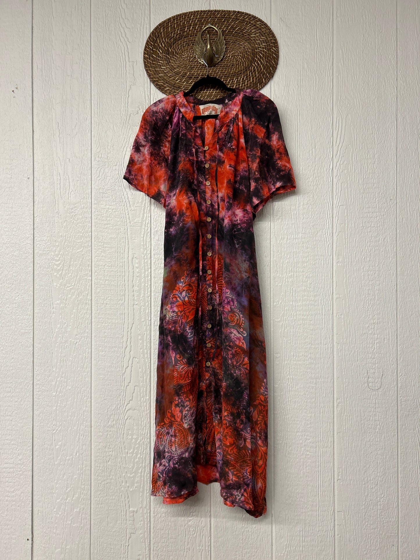 Crepe Sari Summer Woodstock Duster 0626 182