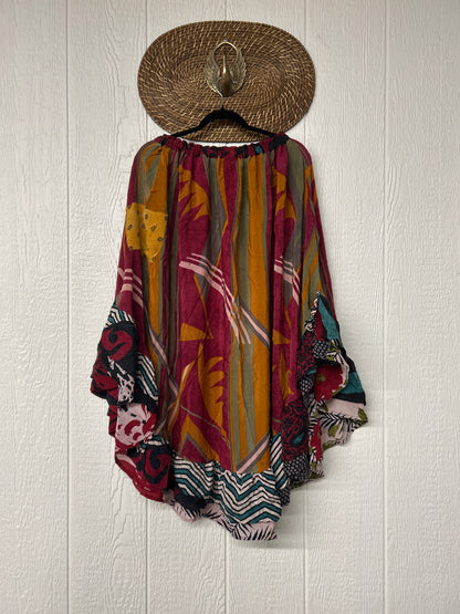 Crepe Wild Rose Skirt 1025 073