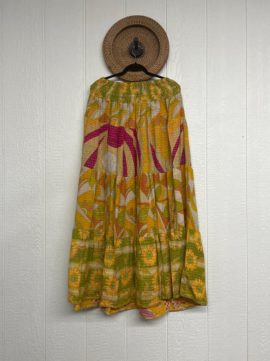 Pareo Kantha Lotus Maxi Skirt 0826 095
