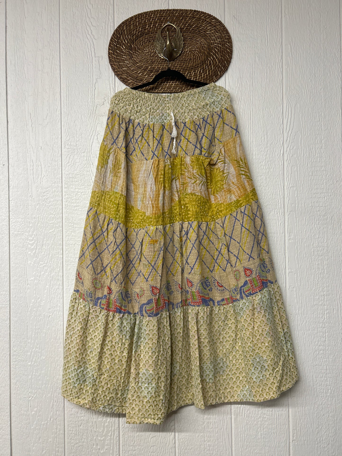 Pareo Kantha Lotus Maxi Skirt 0826 109