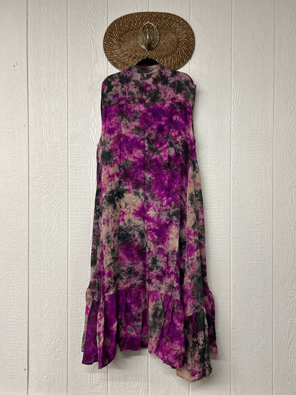 Crepe Sari Summer Dahlia Duster 0726 090