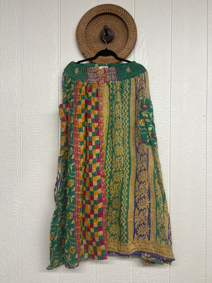 Pareo Kantha Butterfly Cargo Skirt 0426 152