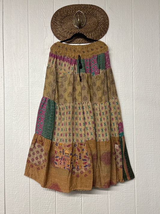 Pareo Kantha Lotus Maxi Skirt 0826 173
