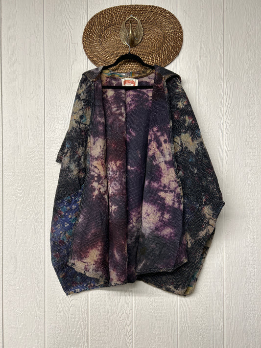 Aura Edit Fine Kantha Wanderlust Poncho 1026 015