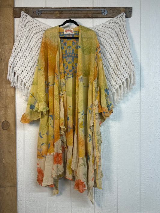 Crepe Sari Flourish Wrap Dress 0426 013