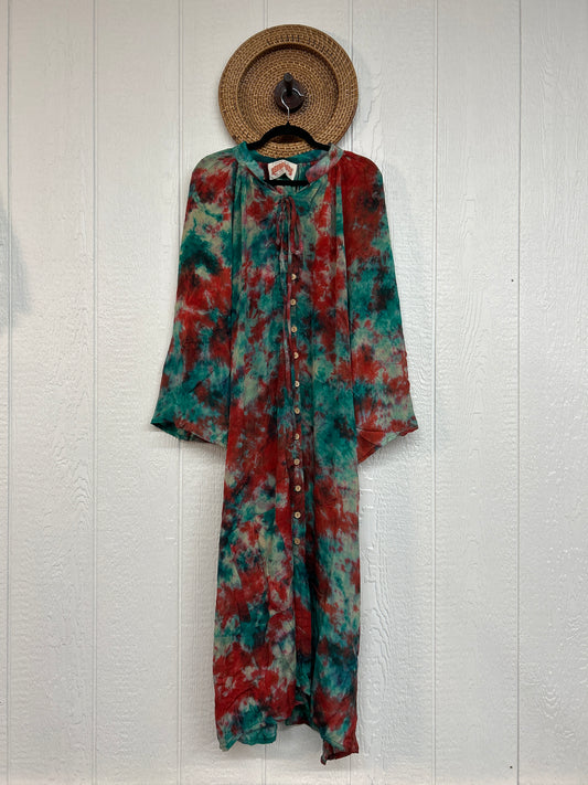 Crepe Sari Woodstock Duster Dress 0226 238