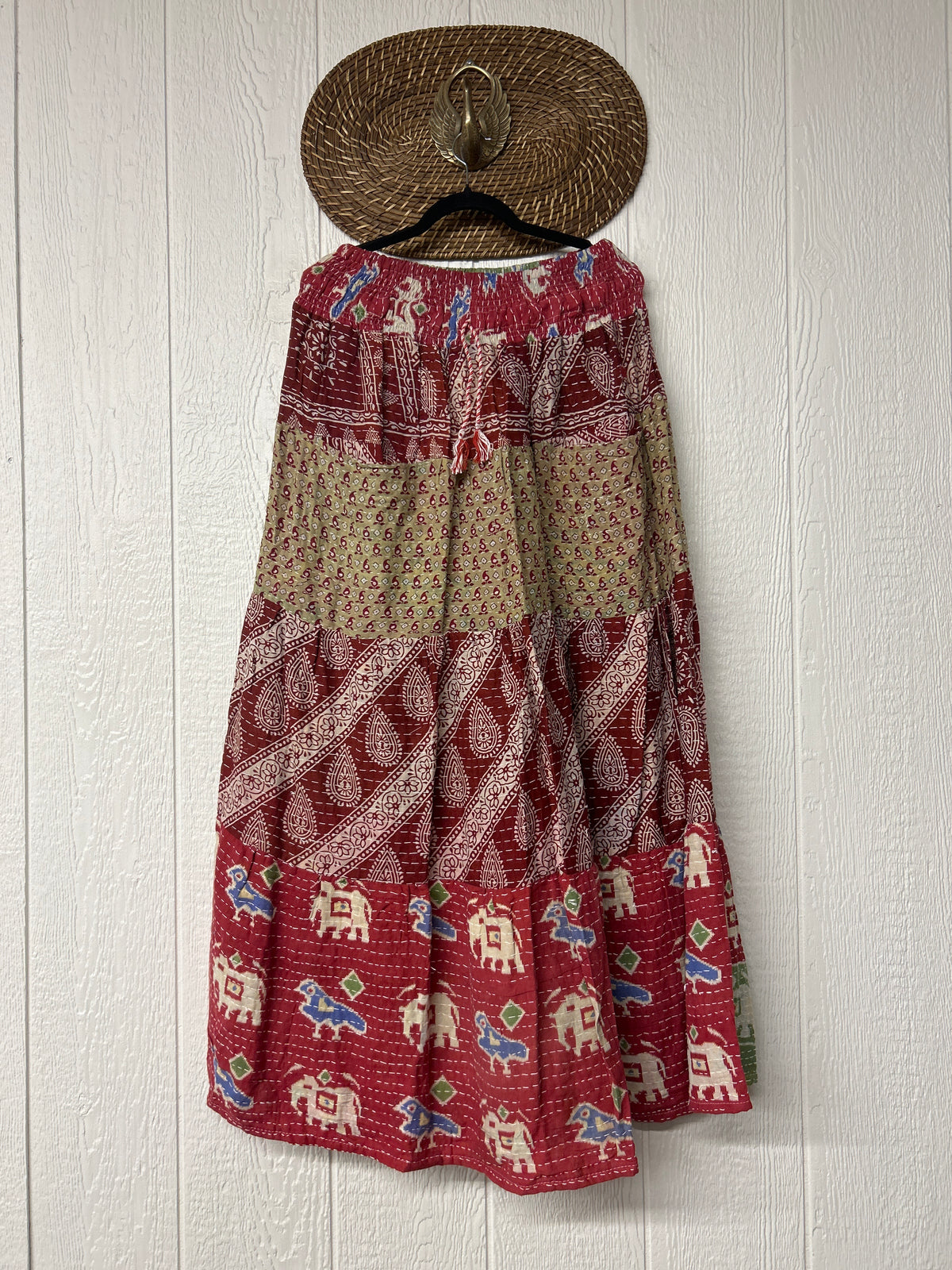 Pareo Kantha Lotus Maxi Skirt 0826 186