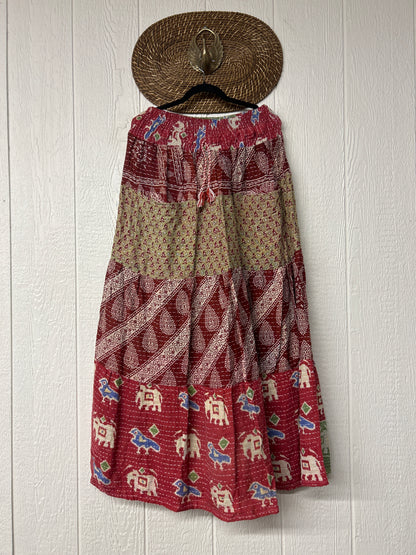 Pareo Kantha Lotus Maxi Skirt 0826 186
