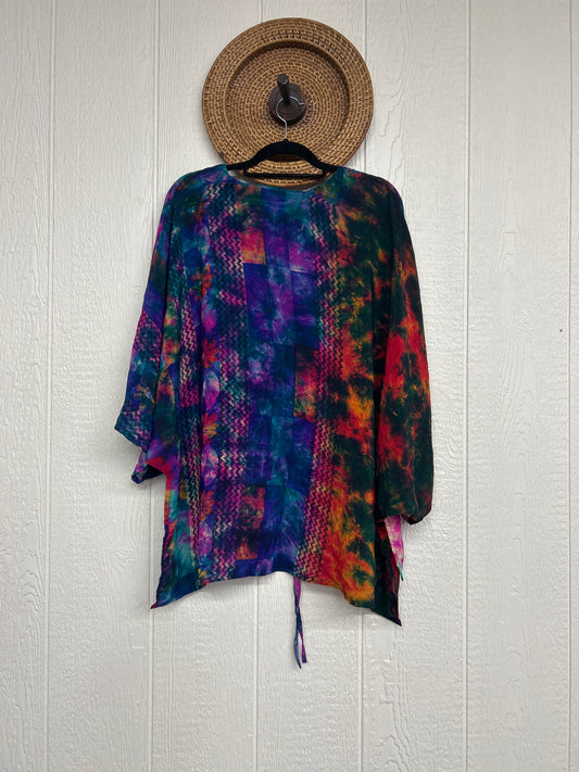 Crepe Sari Hi Lo Butterfly Top 0726 096