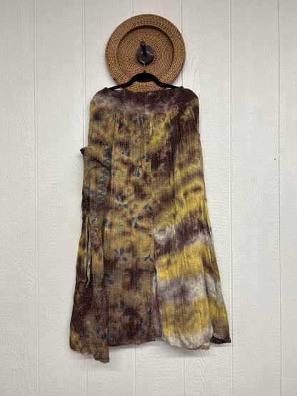 Aura Edit Pareo Kantha Butterfly Cargo Skirt 0726 009