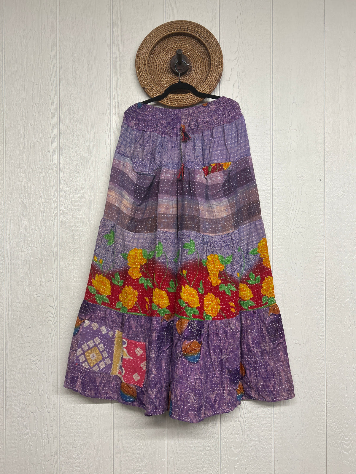 Pareo Kantha Lotus Maxi Skirt 0826 077