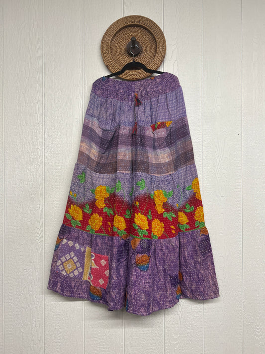 Pareo Kantha Lotus Maxi Skirt 0826 077