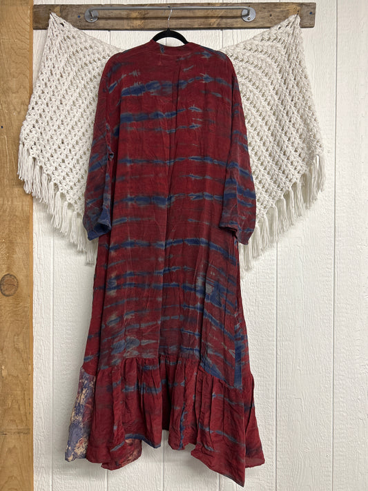 RETAIL Crepe Sari Dahlia Duster Dress 0326 139