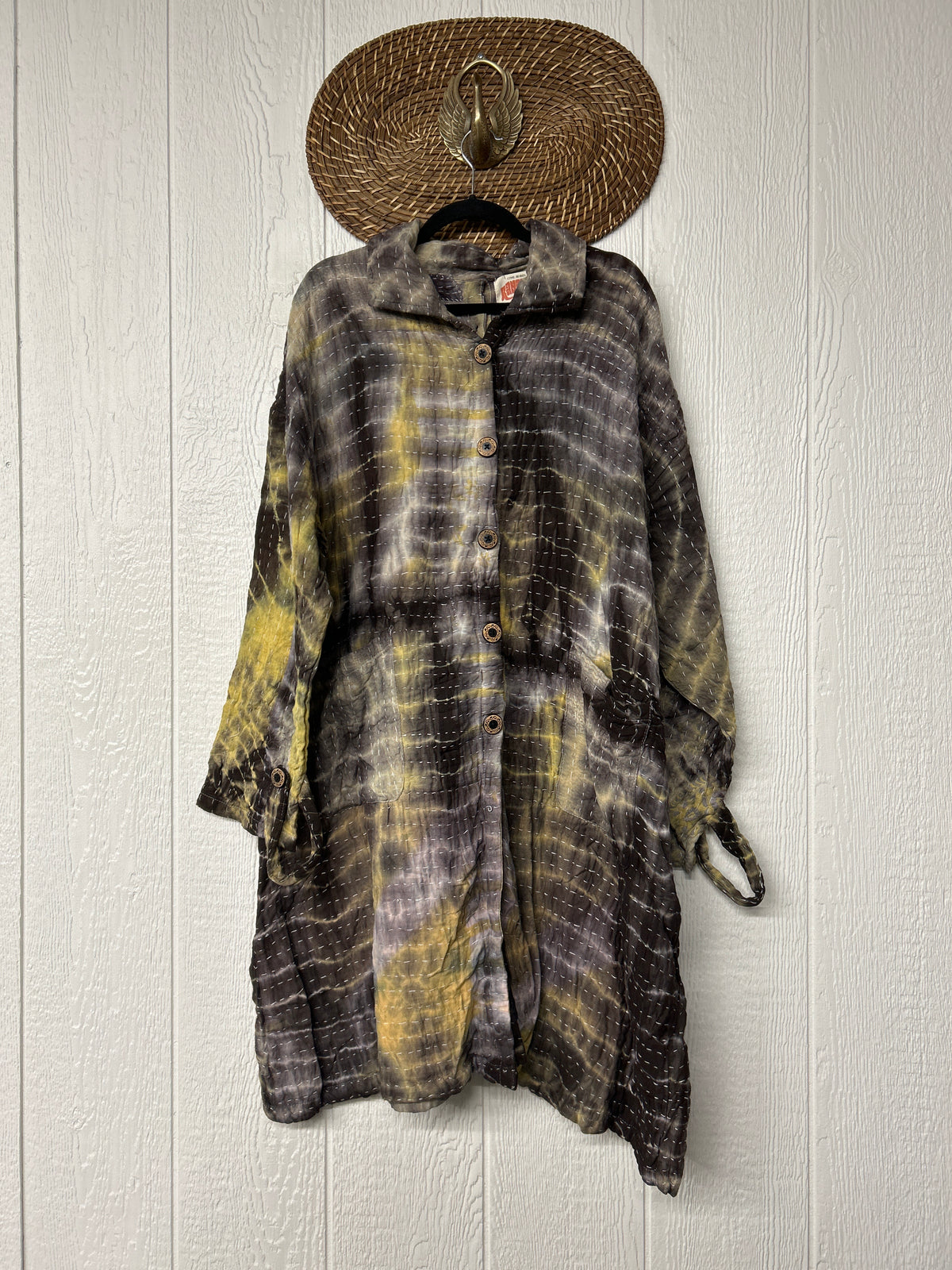 Aura Edit Koverlet Button Down Trench Coat 1026 006