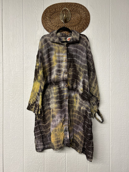 Aura Edit Koverlet Button Down Trench Coat 1026 006