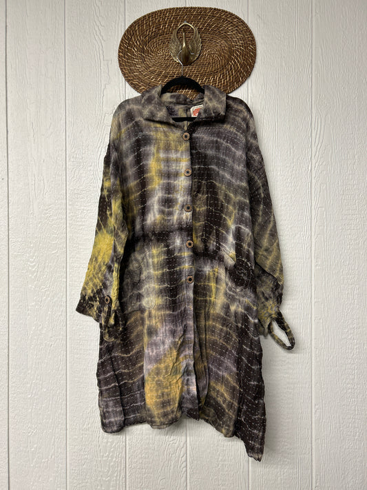 Aura Edit Koverlet Button Down Trench Coat 1026 006