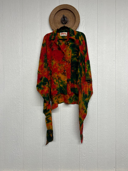 Crepe Sari Summer Nirvana Button Down 0626 235