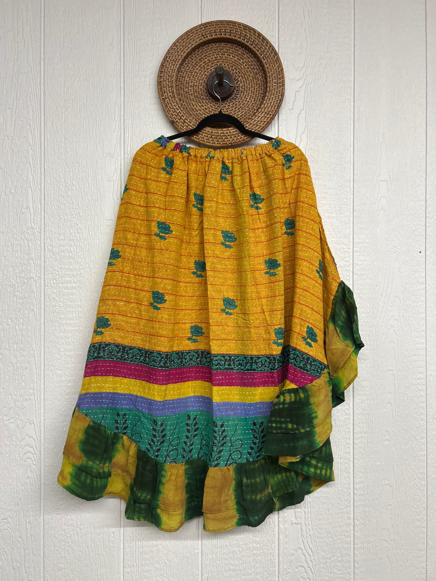 Pareo Kantha Wild Rose Skirt 0426 156