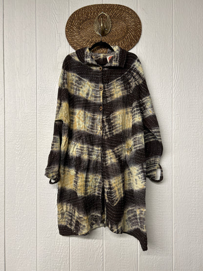 Aura Edit Koverlet Button Down Trench Coat 1026 016