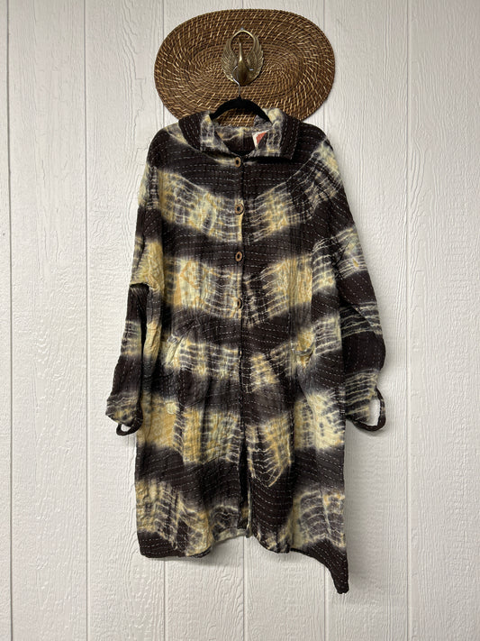 Aura Edit Koverlet Button Down Trench Coat 1026 016