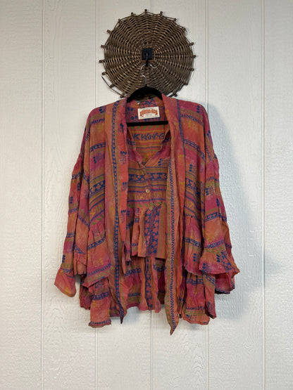 Crepe Sari Wild Rose Top 1026 065