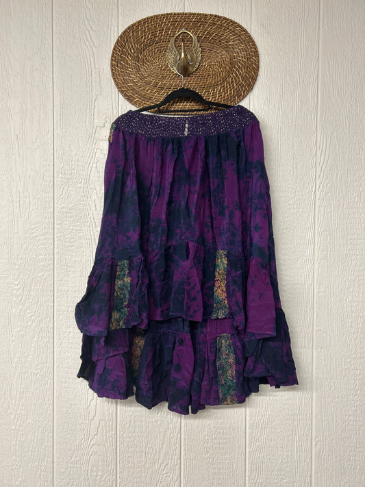 Crepe Sari Dahlia Skirt 1026 002