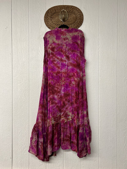 Crepe Sari Summer Dahlia Duster 0726 013