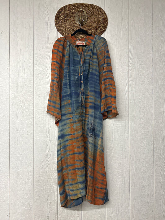 Crepe Sari Woodstock Duster Dress 0226 012