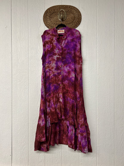 Crepe Sari Summer Dahlia Duster 0726 055